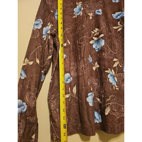 Jamaica Bay Women's Size Large Petite Floral‎ Long Sleeve Button Up - Picture 6 of 7